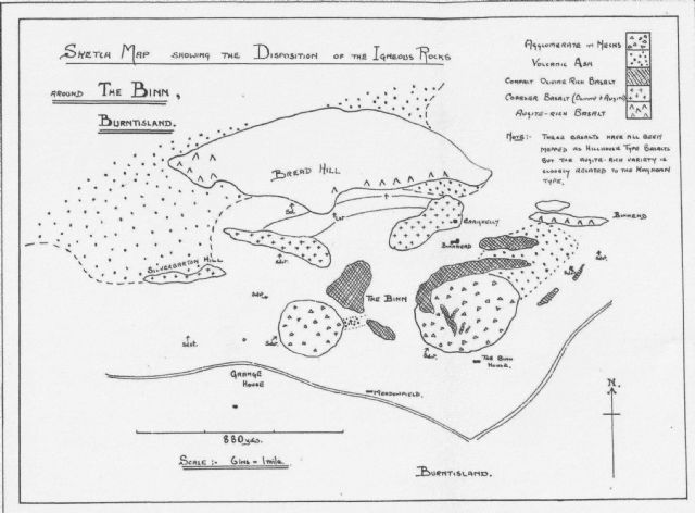 The Igneous Geology of Burntisland. Transactions of the Royal Society of Edinburgh, vol. 53, part 3, 1924.